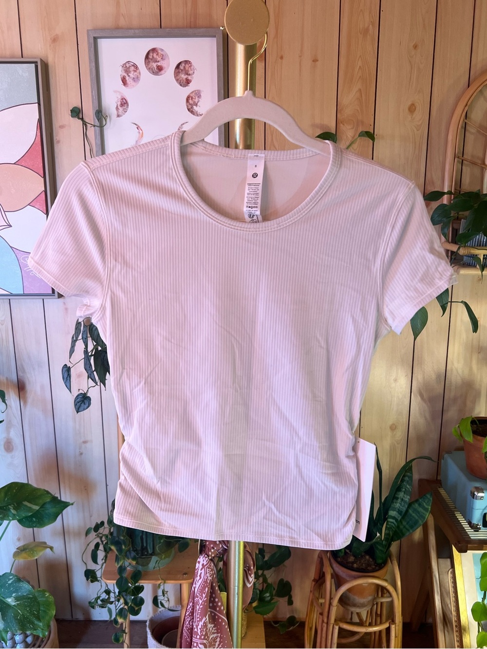 NWT Lululemon All it Takes Women’s White Twist-Back Ribbed Crop Top - Picture 2 of 5